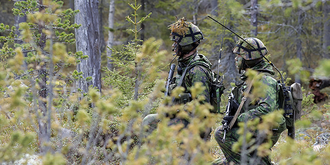 Beväringar i skogen