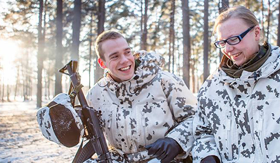 Conscript man and conscript woman