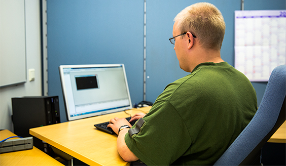 Conscript using a computer